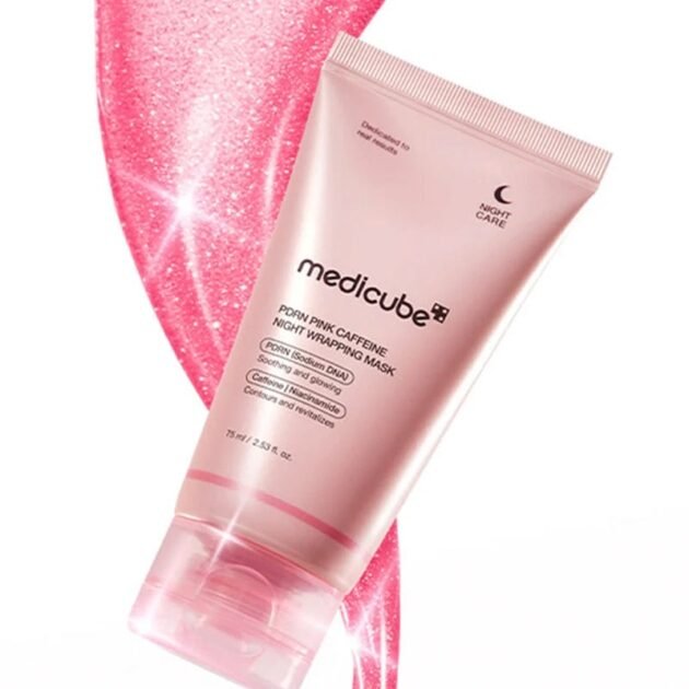 Masque de nuit enveloppant à la caféine rose Medicube PDRN