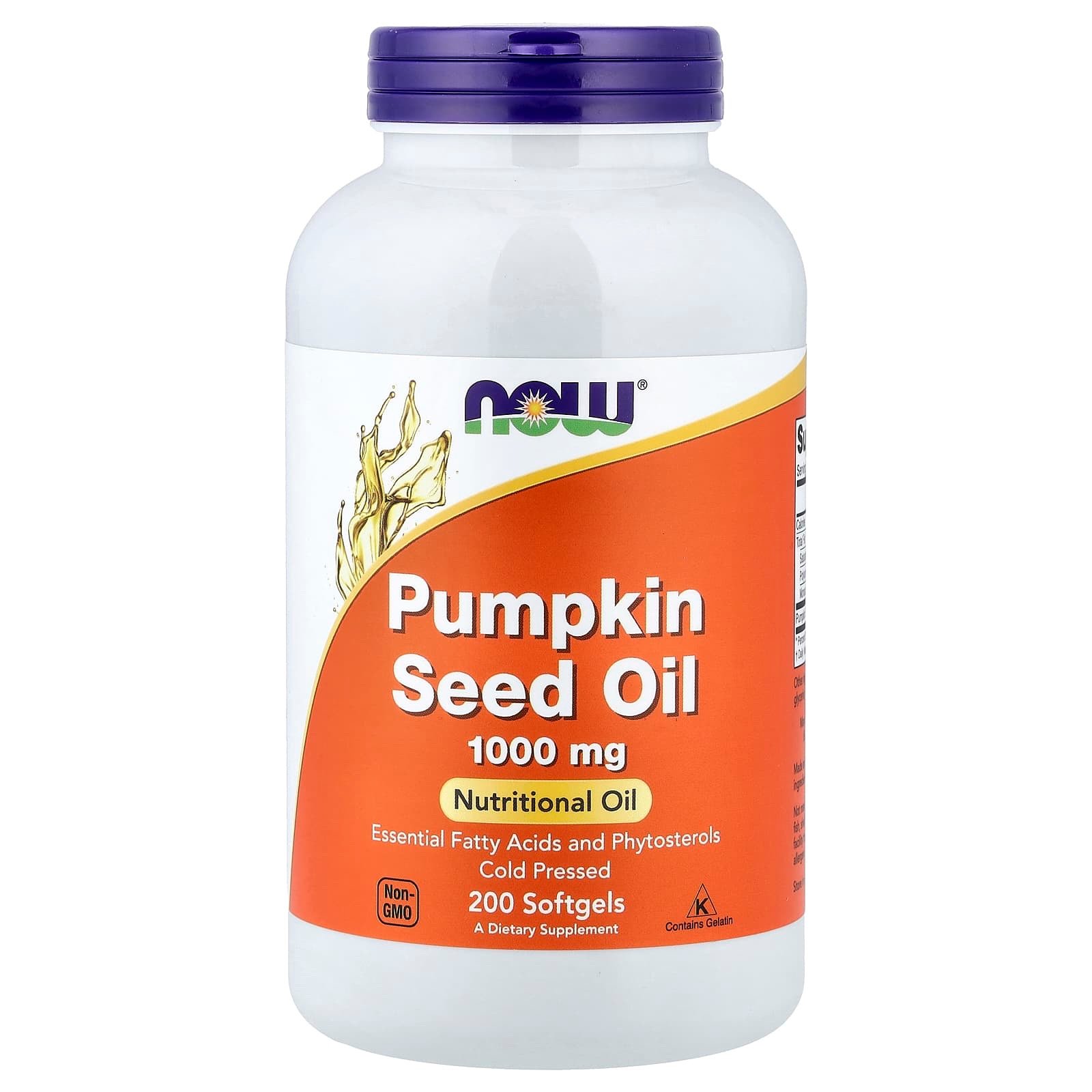 Now Foods, Pumpkin Seed Oil (Huile de Pépins de Courge), 1.000mg, 100 Capsules molles,